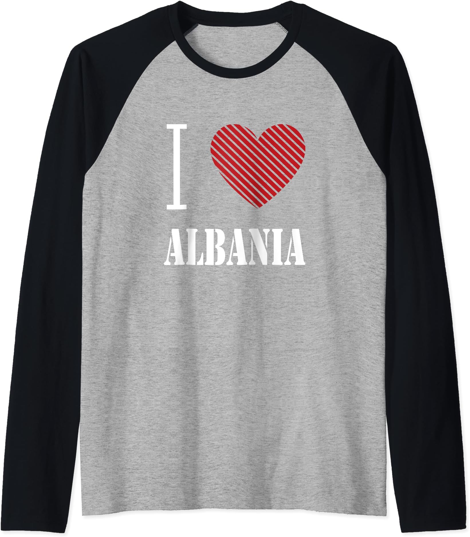 I Love Albania Abania Albanian Love Pride Jugo Albanian Raglan Baseball Tee