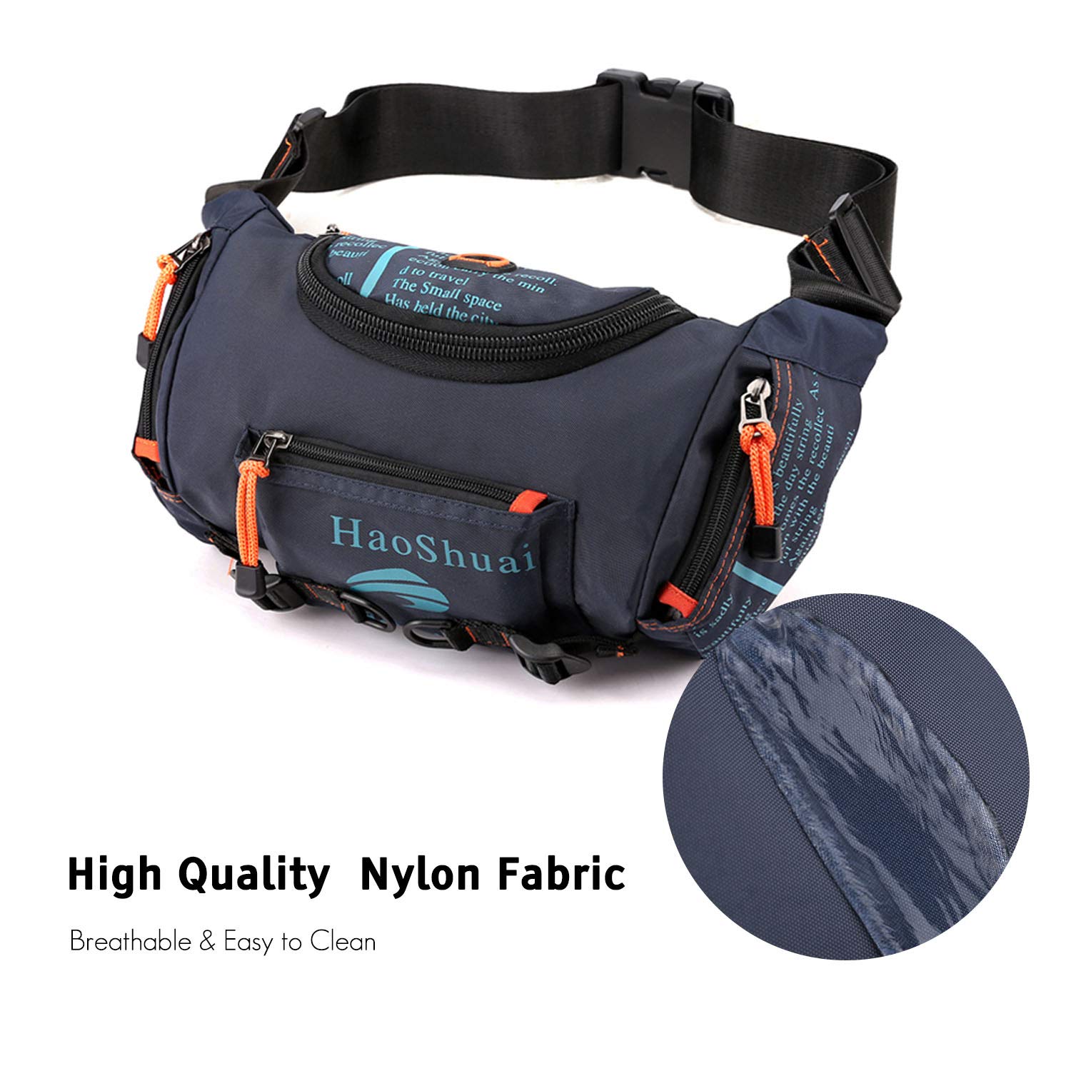 FANDARE Casual Bolso Pecho Bolsos de Hombre y Pecho al Aire Libre Cangurera Sling Bag Bolsos Cruzados Bandoleras Cruzada Mochilas y Bolsas de Viaje Deportes Ciclismo Montañismo Nylon Azul Oscuro
