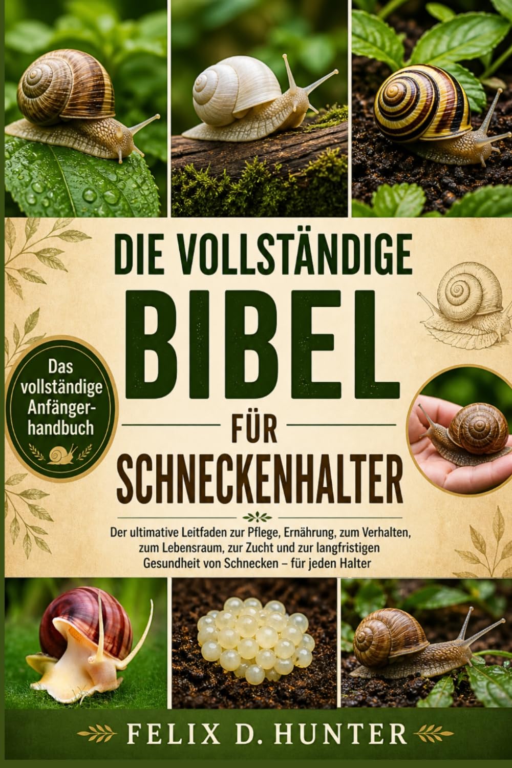 DIE VOLLSTÄNDIGE BIBEL FÜR SCHNECKENHALTER: Der ultimative Leitfaden zur Pflege, Ernährung, zum Verhalten, zum Lebensraum, zur Zucht und zur langfristigen Gesundheit von Schnecken – für jeden Halter