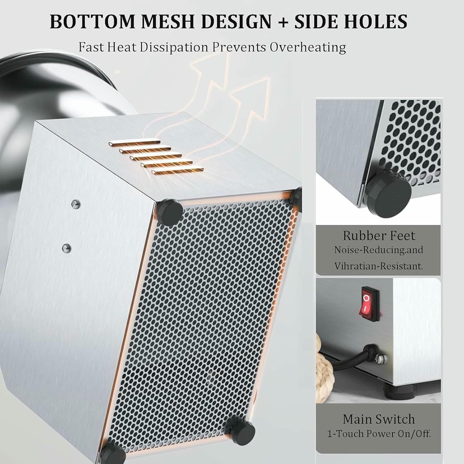 5kg/8kg 2200W Dual Rotating Dough Kneading Machine, Commercial Household Dough Mixer, with Bowl, Lid, for Bakery, Pizzeria & Restaurant