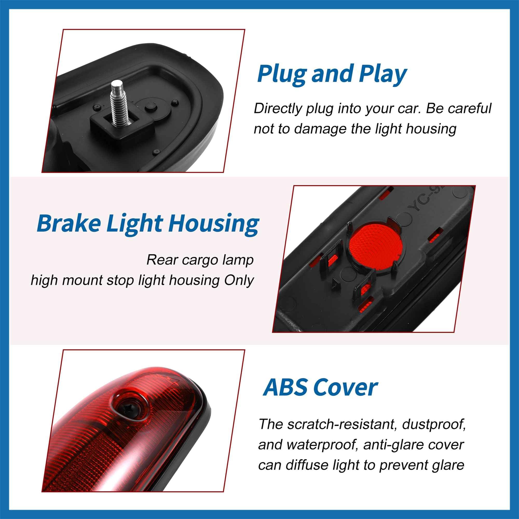 A ABSOPRO Terza Luce Di Stop LED Per Citroen Jumper (244) 2002-2006 No 735318908 Rosso Luce Di Stop Posteriore Centrale Alto Livello Sostituzione dell'articolo