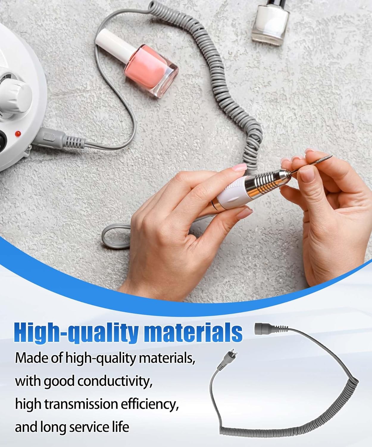 Kupa KP60 Nail Drill Motor Cord, Compatible with Mani-pro KP-60, KP60