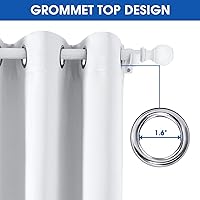 Vista 1 de Homeideas – 2 paneles de cortinas opacas cortas para ventanas pequeñas de 36 pulgadas de largo con ojales, cortinas de media ventana para cocina