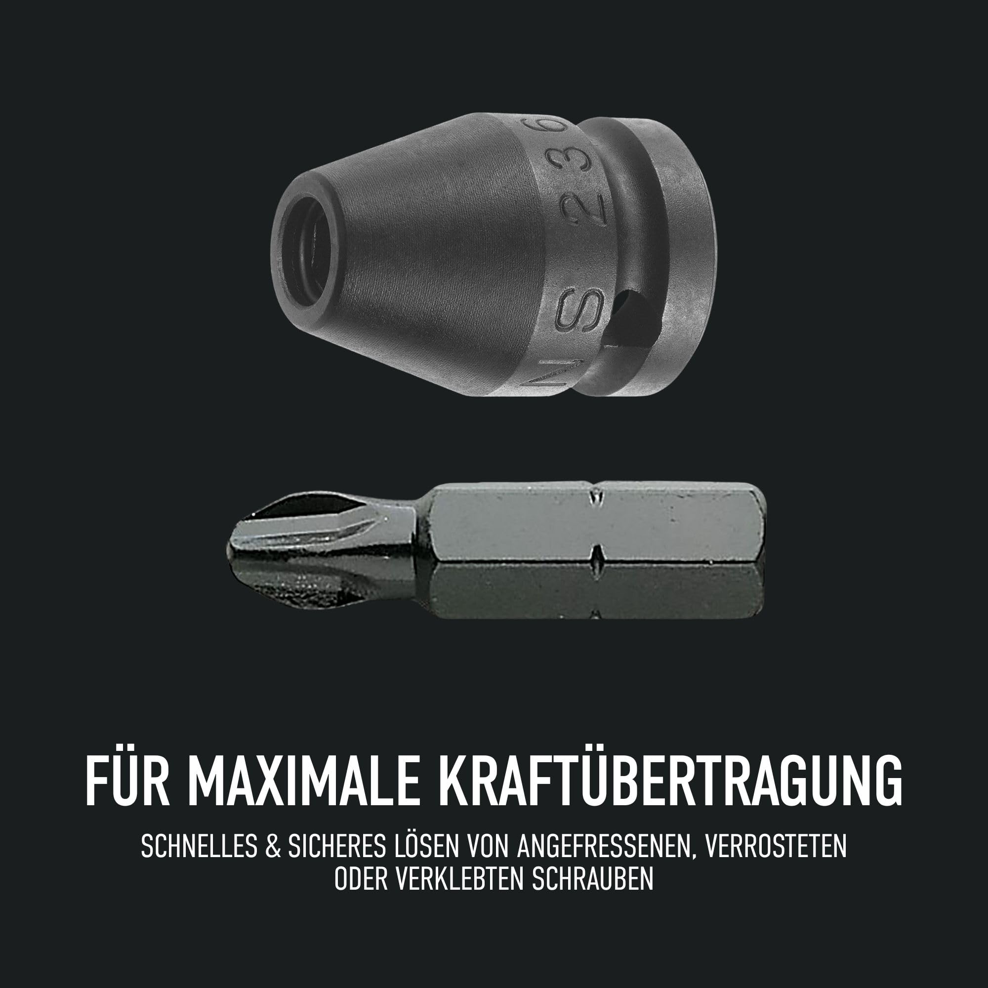 FACOM - Satz mit 21 Schlagschrauber Antrieb 1/2" mit Torx-, Pozidriv-, Phillips-Bits, Spalt- und Sechskanteinsätzen - NS.265M - Handwerkzeuge