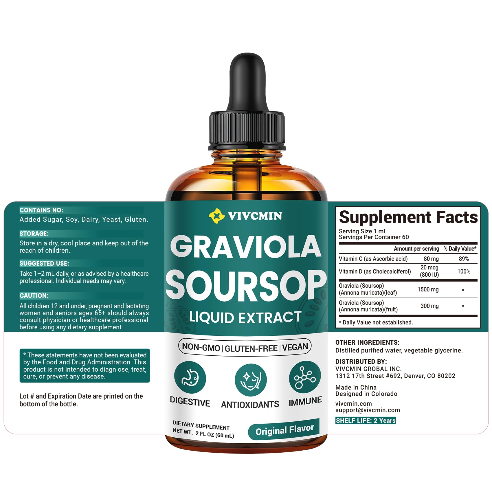 Soursop Bitters Liquid Graviola Leaf Extract 2 Fl Oz – Original Flavor — Amazon image 9