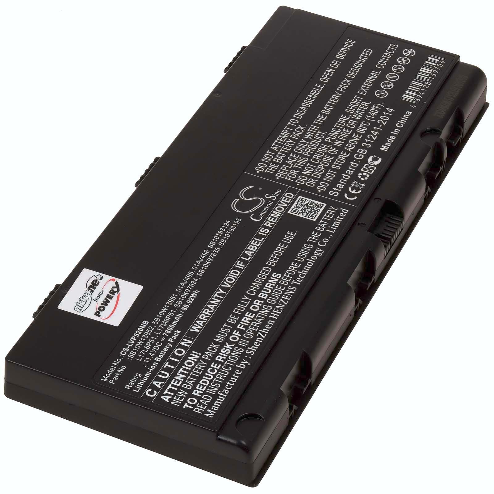 Akku für Laptop Lenovo ThinkPad P52(20M9A00SCD), 11,4V, Li-Ion