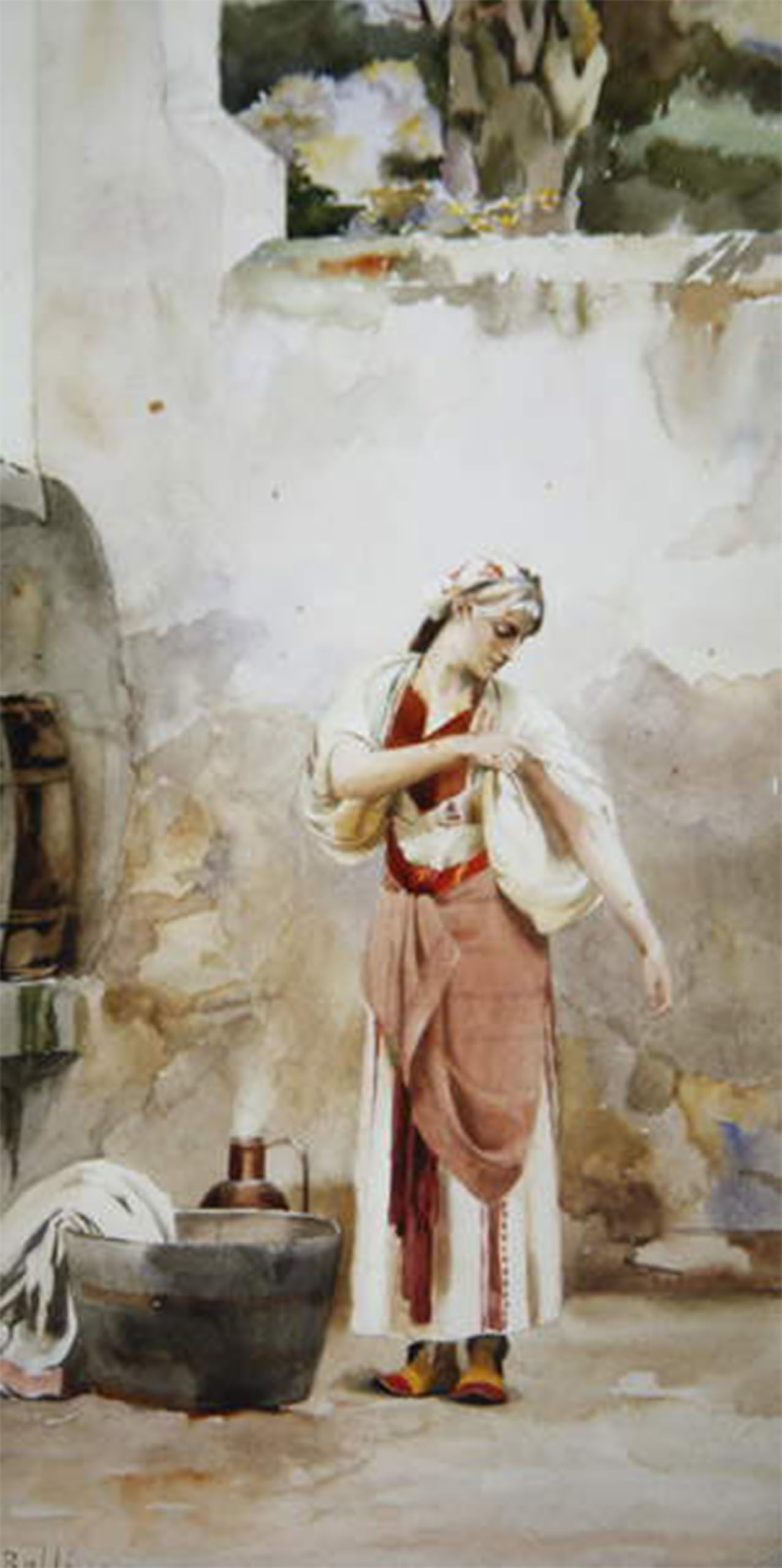 SERENDIPITP Vintage Picture Print on Canvas Wall Art Poster a Greek Beauty by Theodore Jacques Ralli Artwork Print Poster for Wall Decor 60x90cm