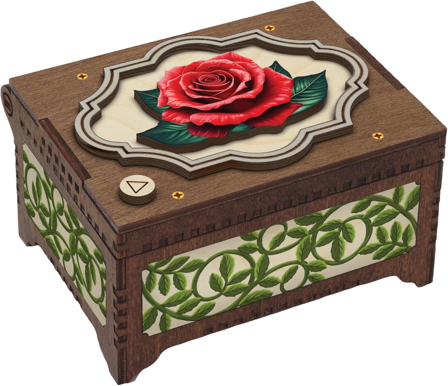 Custom Song Flower MP3 Music Box with Photo Personalization and Text, Choose from 21 Flower Types