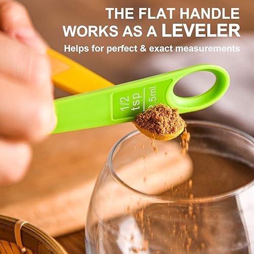 Vista 14 de Juego de tazas medidoras, 3 tazas medidoras de plástico coloridas, gran capacidad, 2 tazas 1-3/4 tazas 1-1/2 tazas para ingredientes líquidos secos