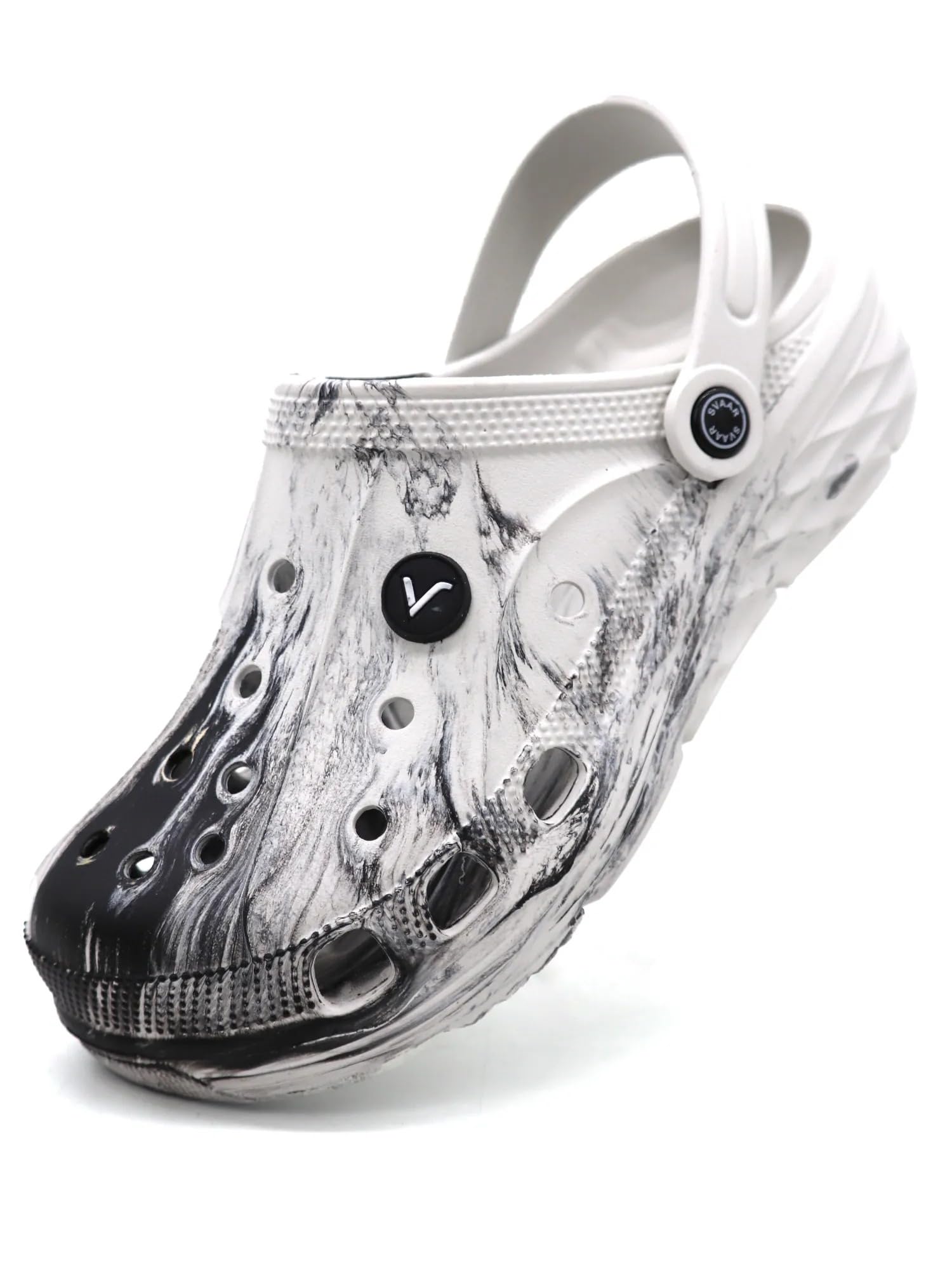 Men's Marble Effect Classic Clogs || Sandals with Adjustable Back Strap for Men