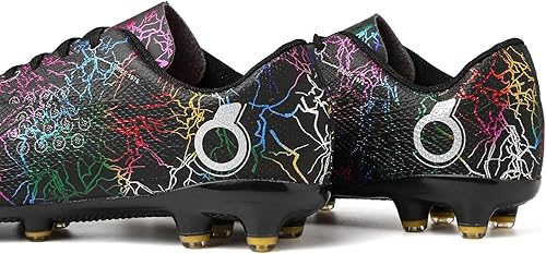 Miniatura 4 de Zapatos de fútbol para niños, zapatos de fútbol para suelo firme, tenis atléticos para niñas, para exteriores, césped y fútbol para niños pequeños y