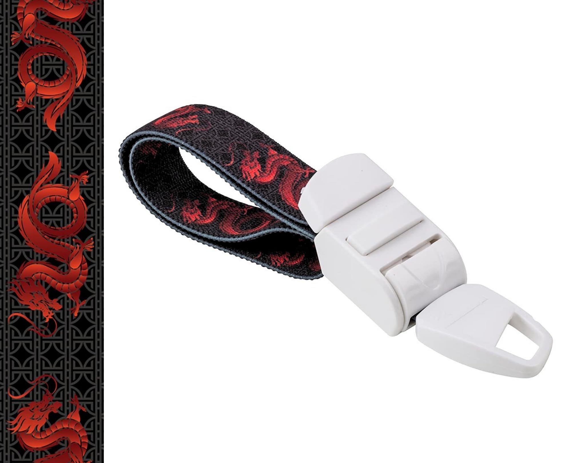 ROLSELEY Medical Tourniquet with RED DRAGON Pattern with ABS Plastic Buckle Latex Free Elastic Band Perfect for Doctors Nurses