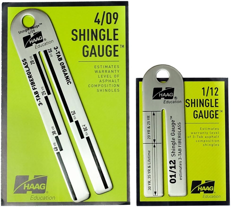 Haag 4/09 and 12/1 shingle gauges