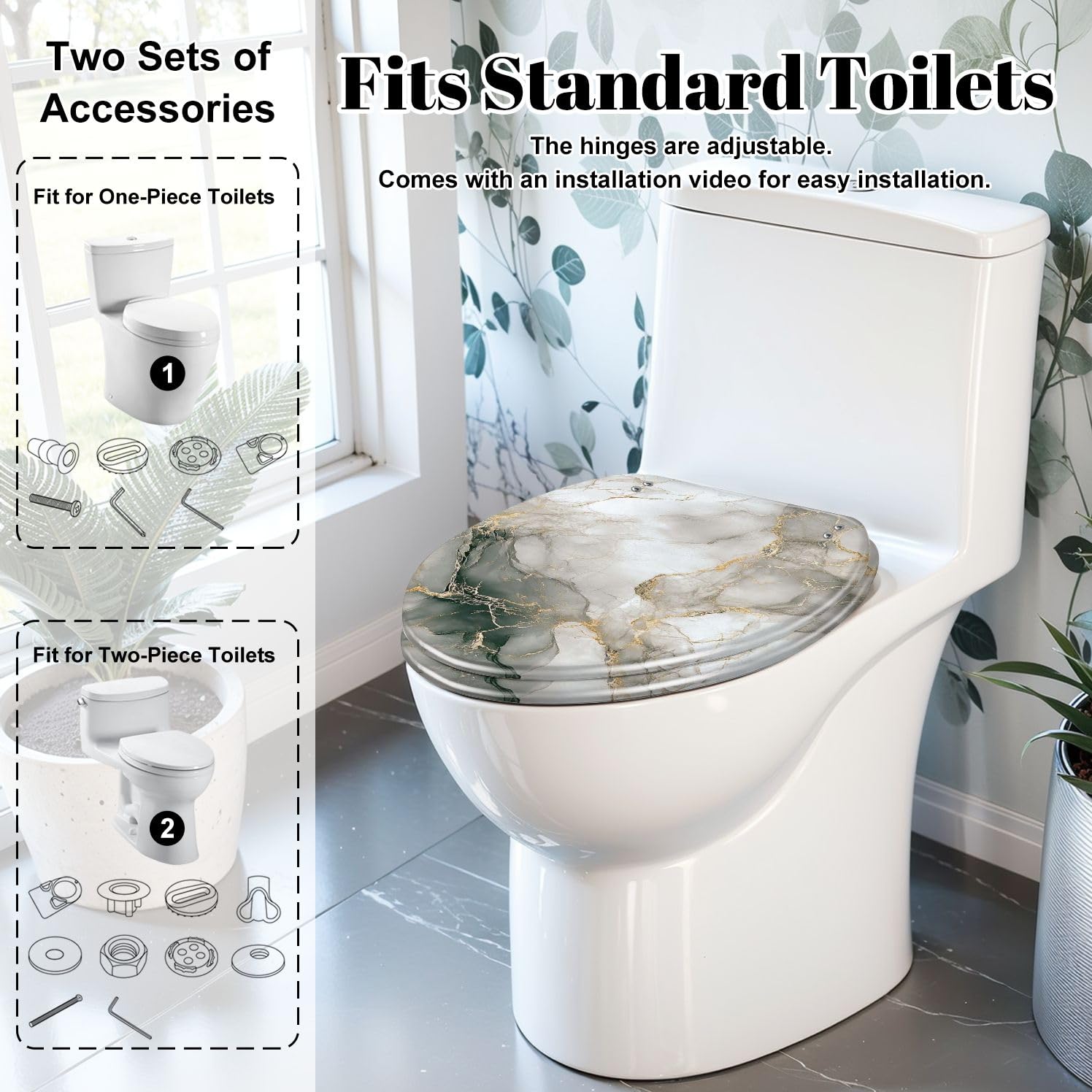 Generic Elongated Resin Toilet Seat