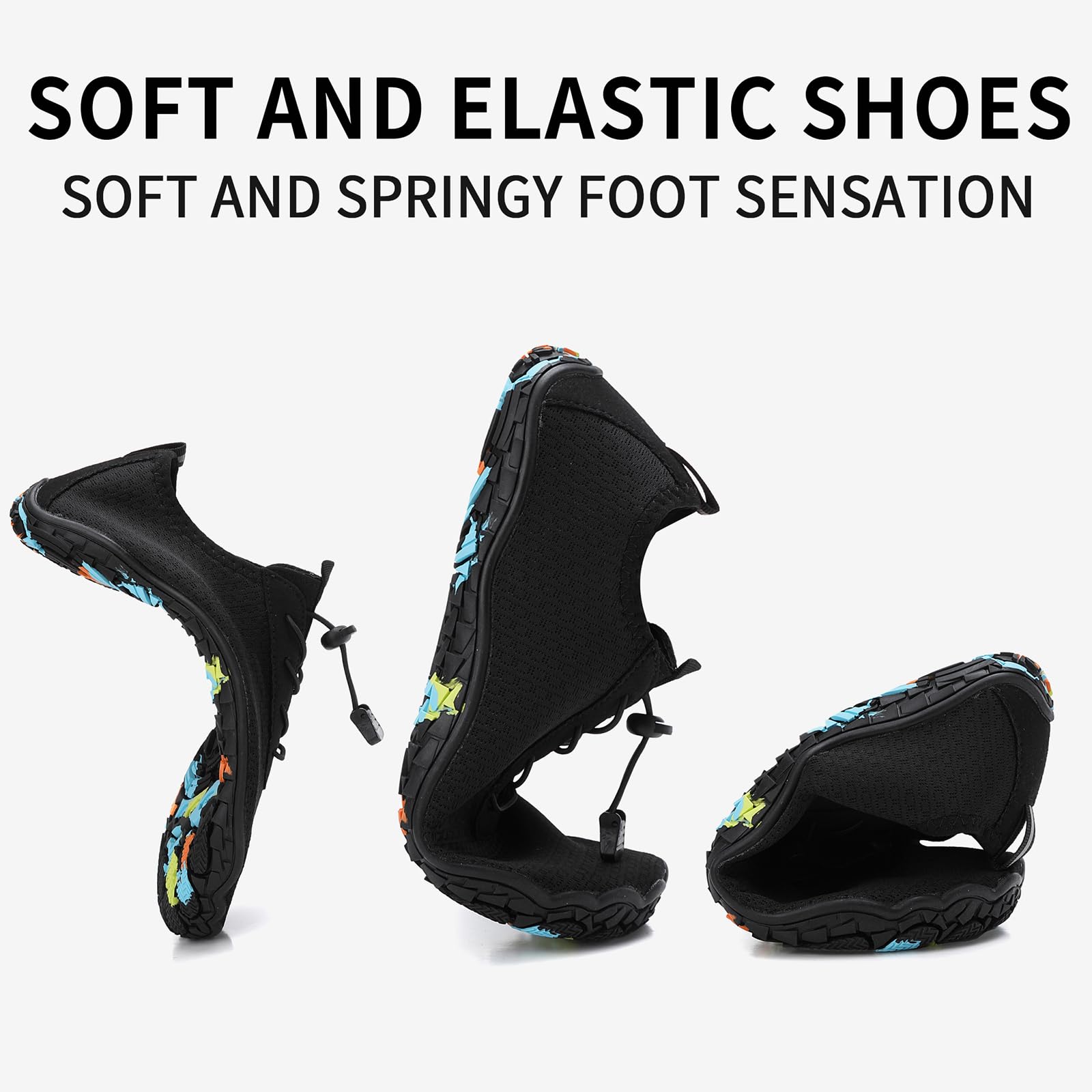 Scarpe da Acqua Adulti, ad Asciugatura Rapida, Calze acquatiche a Piede Nudo Antiscivolo per Spiaggia, Nuoto, Piscina, Fiume, Lago, Escursionismo, Kayak, Surf e Sport