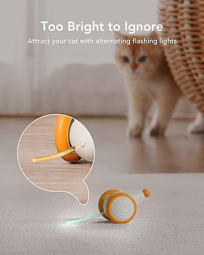 Miniatura 4 de PETLIBRO Juguetes interactivos para gatos de interior, juguete automático para gatos con luces LED, juguetes de ratón para gatos, juguetes
