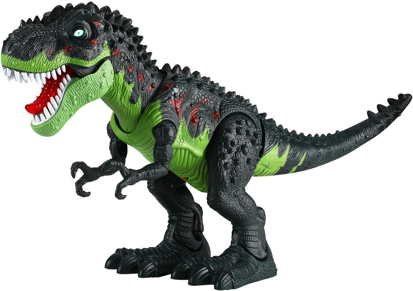 Tuko Dinosaur Toys LED Light Up Walking and Roaring Realistic t rex Dinosaur Toys for 3-12 Years Old Boys and Girls (Light T-rex)