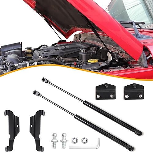 Kit de asistencia de soporte de elevación compatible con Jeep Wrangler JL Gladiator JT 2018-2024, accesorios para capó delantero, amortiguadores de disponible en Yaxa Venezuela