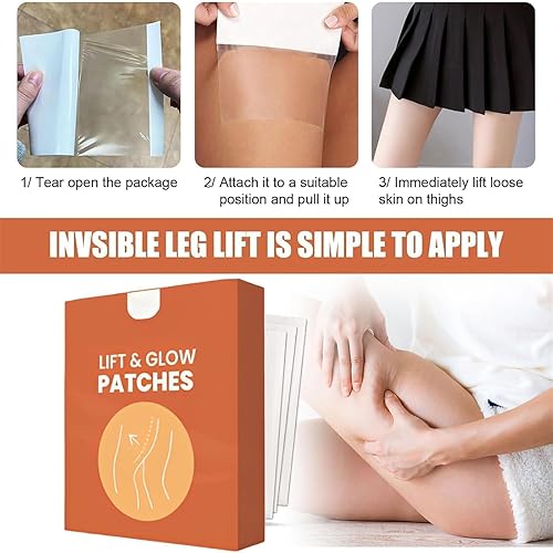 Miniatura 7 de HeyNip - Cinta de levantamiento de muslos para piel flácida, cinta adhesiva transparente para celulitis para mujeres, muslos interiores, estómago,