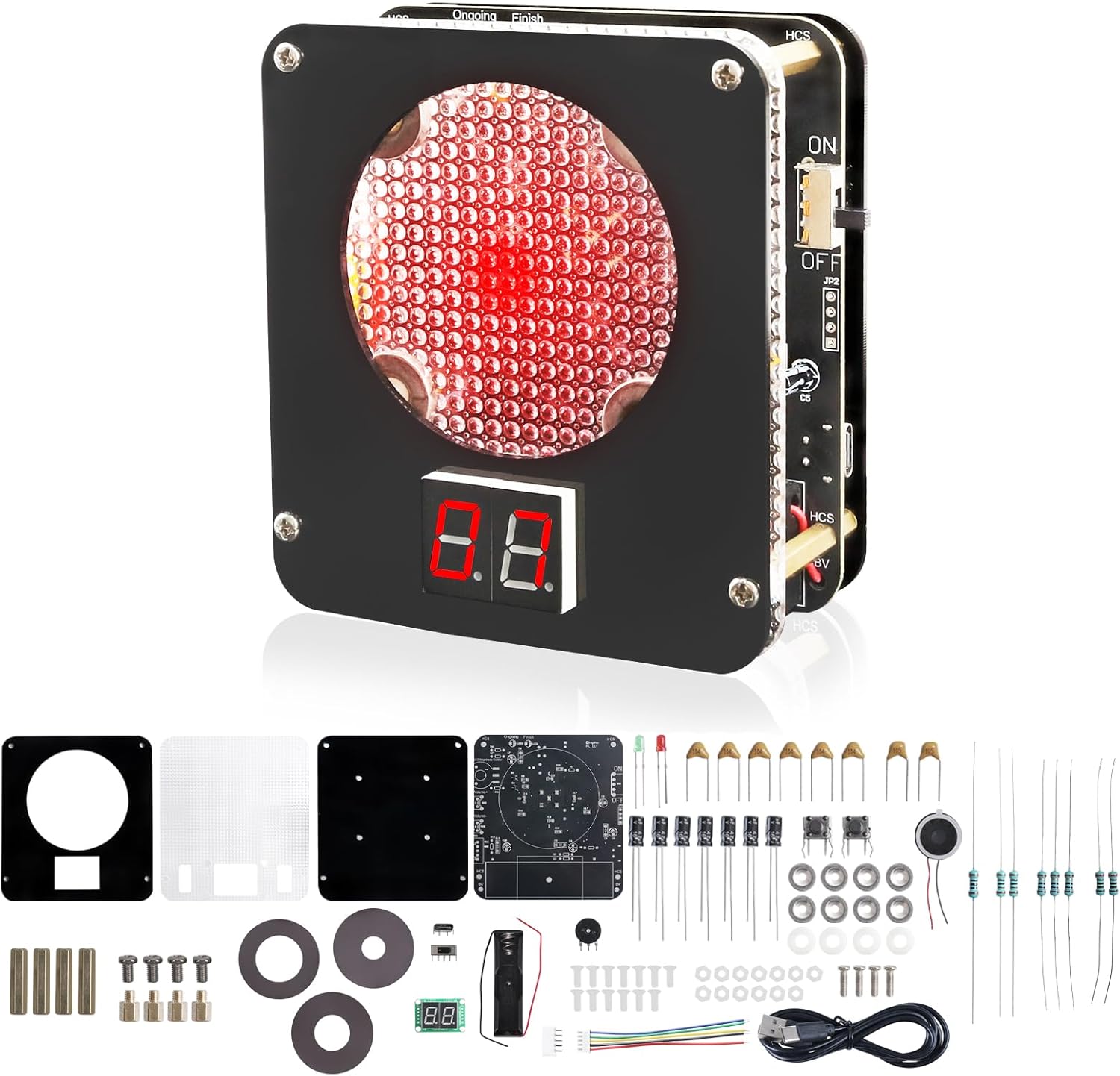 DIY Light-Sensitive Electronic Shooting Target Kit | Soldering Project with Digital Hit Counter, 4 Difficulty Modes & Score Display | STEM Soldering Practice for Adults & Teens