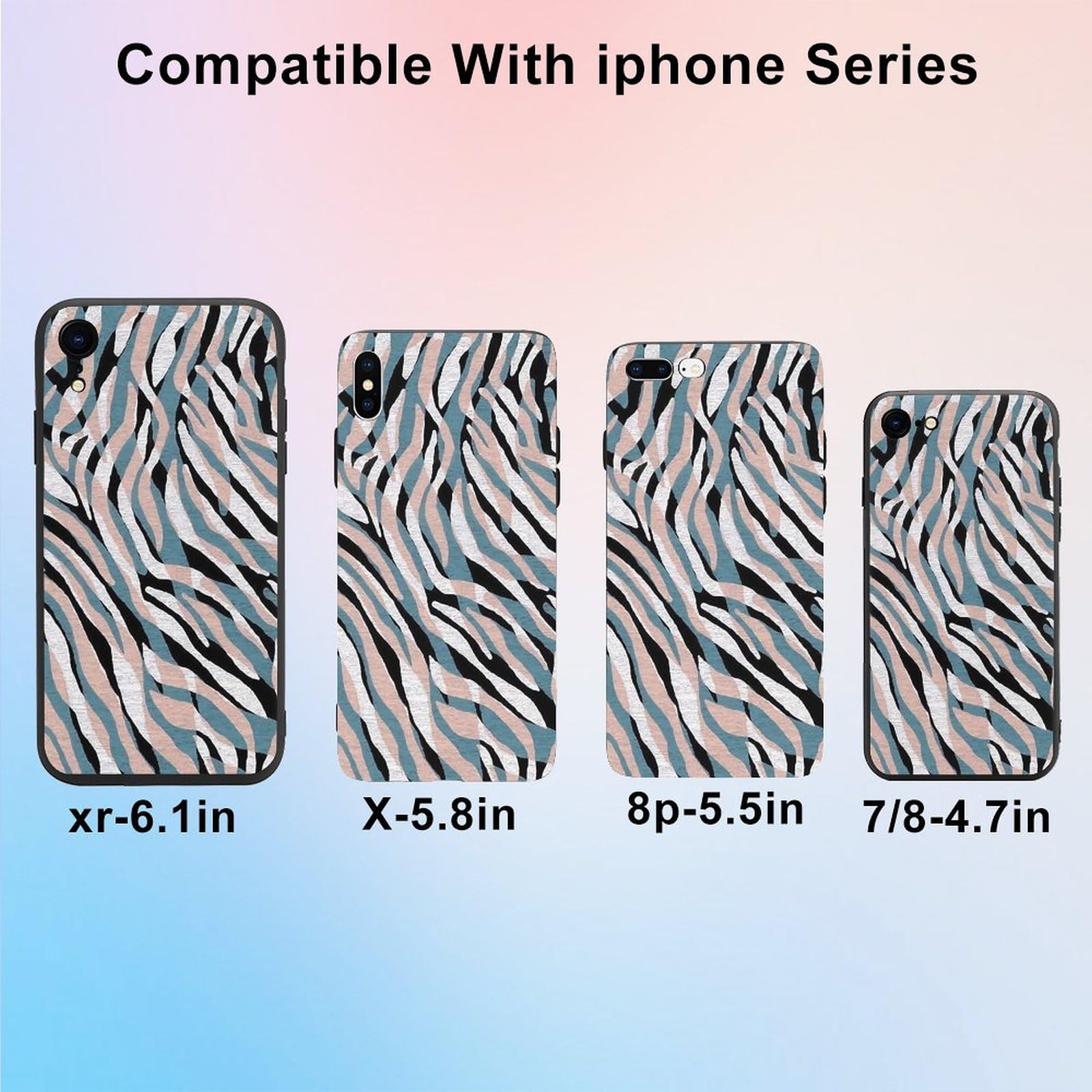Amazon.co.jp: iPhone12Pro Max ケース シマウマ柄 カラフルなゼブラ