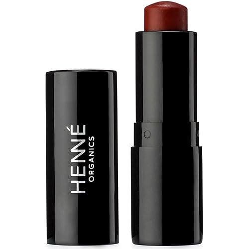 Henné Organics Luxury Lip Tint - Moisturizing, Sheer Natural Color - Intrigue (Brick Red)