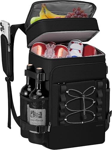 Mochila enfriadora 40 latas con aislamiento térmico para hombres y mujeres, portátil con 2 compartimentos a prueba de fugas, bolsa enfriadora para