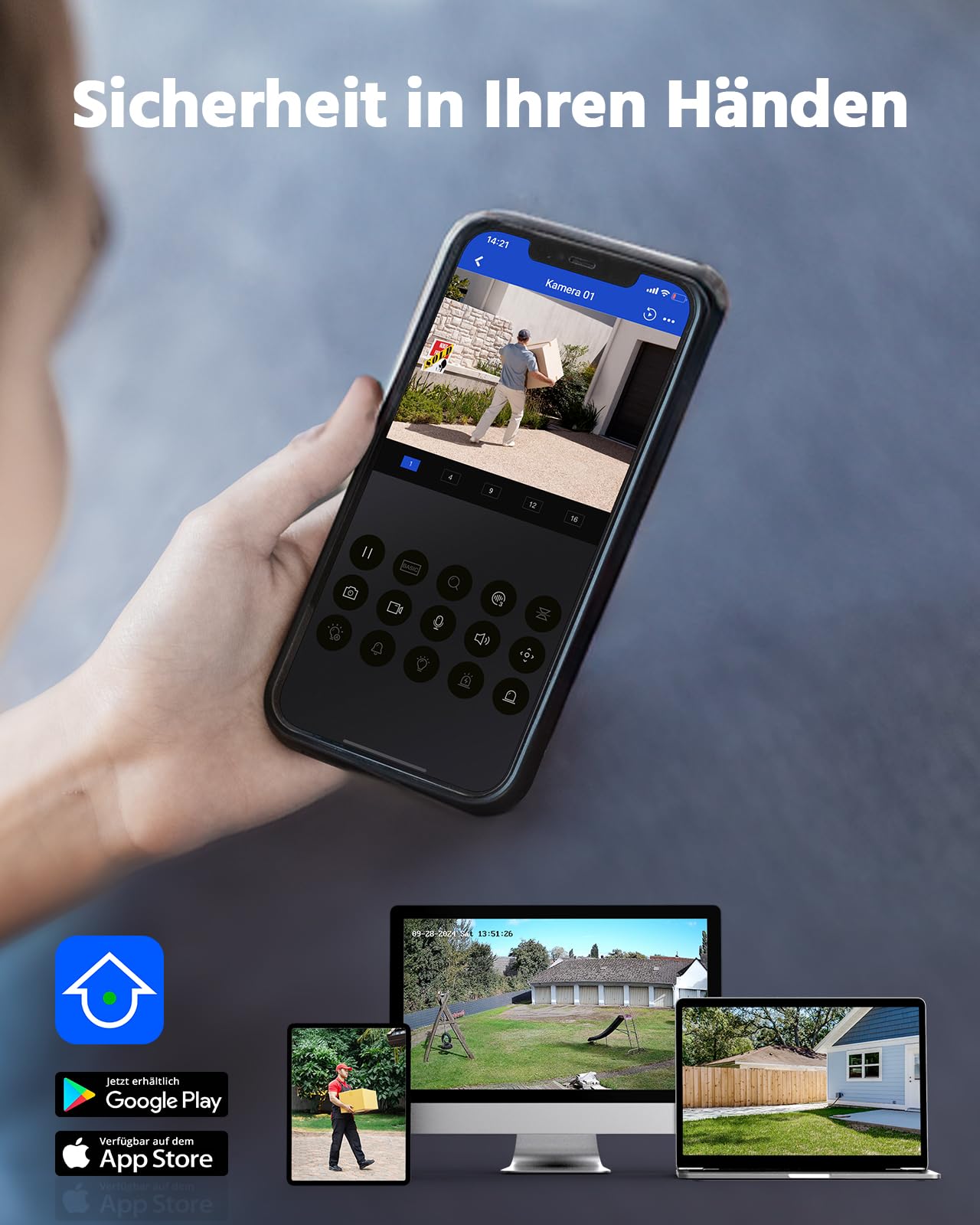 ANNKE 3K Lite 8CH DVR mit Personen- und Fahrzeugerkennung, 8X 1080p Kabelgebundenes Überwachungskamera Set Aussen mit Farb-Nachtsicht, 1TB Festplatte, E-Mail-Alarm mit Bildern, IP67 Wetterfest