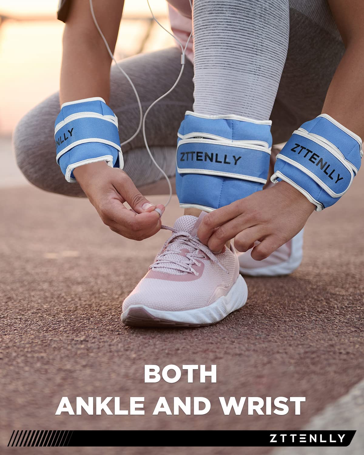 ZTTENLLY Adjustable Ankle Weights for Women Men and Kids | 1 Pair 5 10 15 18 20 Lbs Leg Wrist Ankle Weight Straps for Yoga, Walking, Running, Aerobics, Gym, Dance, Pilates, Cardio