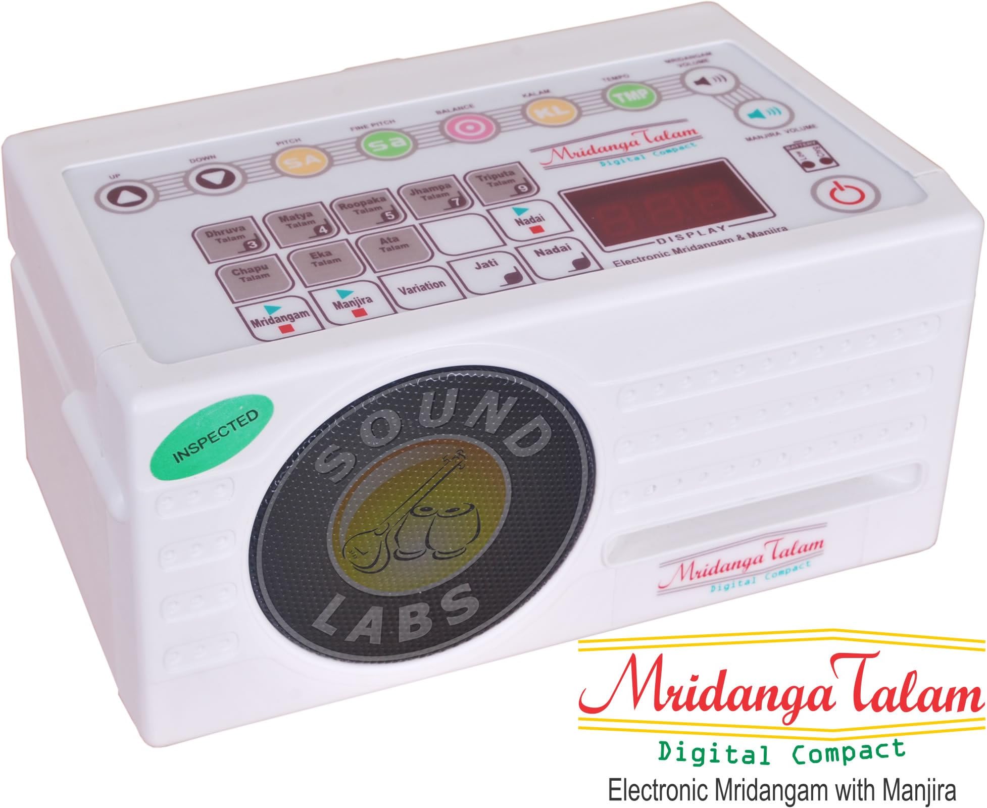 Mridanga Talam Electronic Mridangam & Manjira by Sound Labs , 1 Yr. Warranty - No. 84
