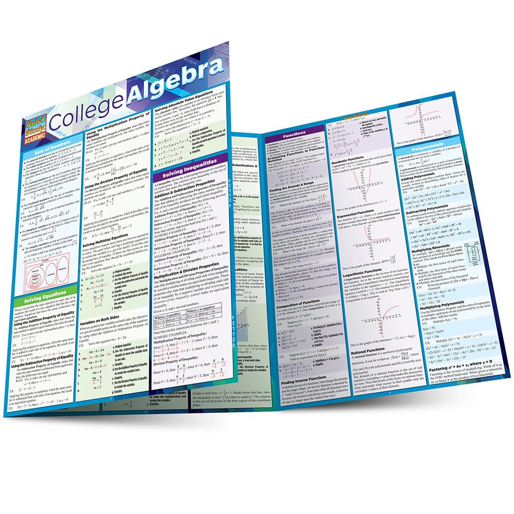 College Algebra: QuickStudy Laminated Reference Guide: Yablonsky