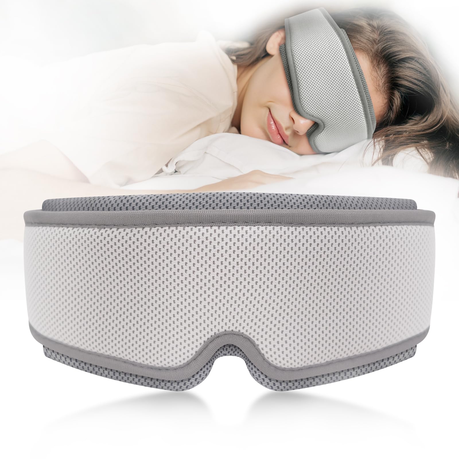 Weighted Eye Mask for Sleeping 100 Blackout Sleep Cover Removable Pressure for Anxiety Insomnia Adjustable Strap for Side