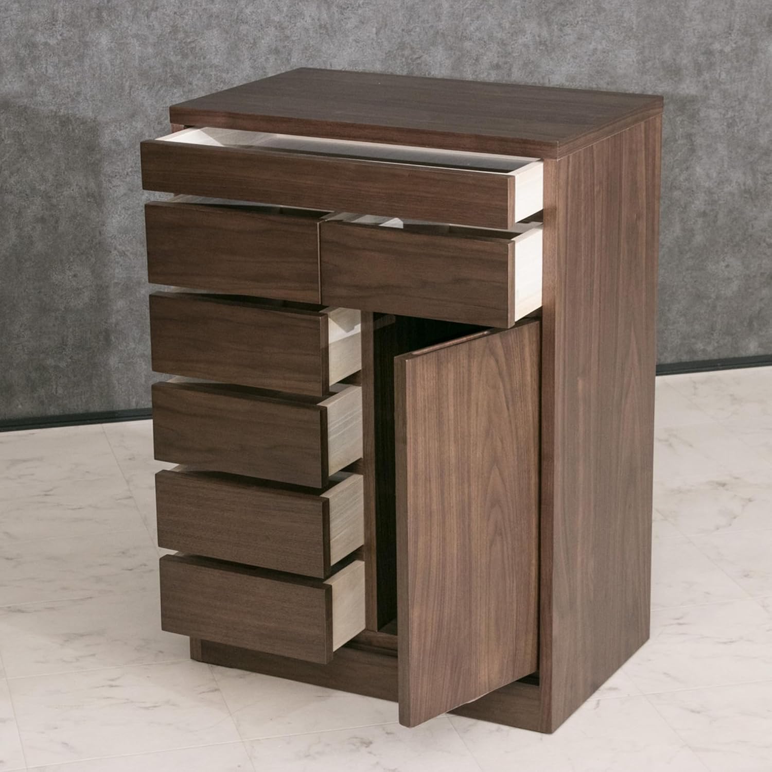 Cabinet, Living Board, Sideboard, Width 23.6 x Depth 15.0 x Height 33.5 inches (60 x 38 x 85 cm), Brown 462430