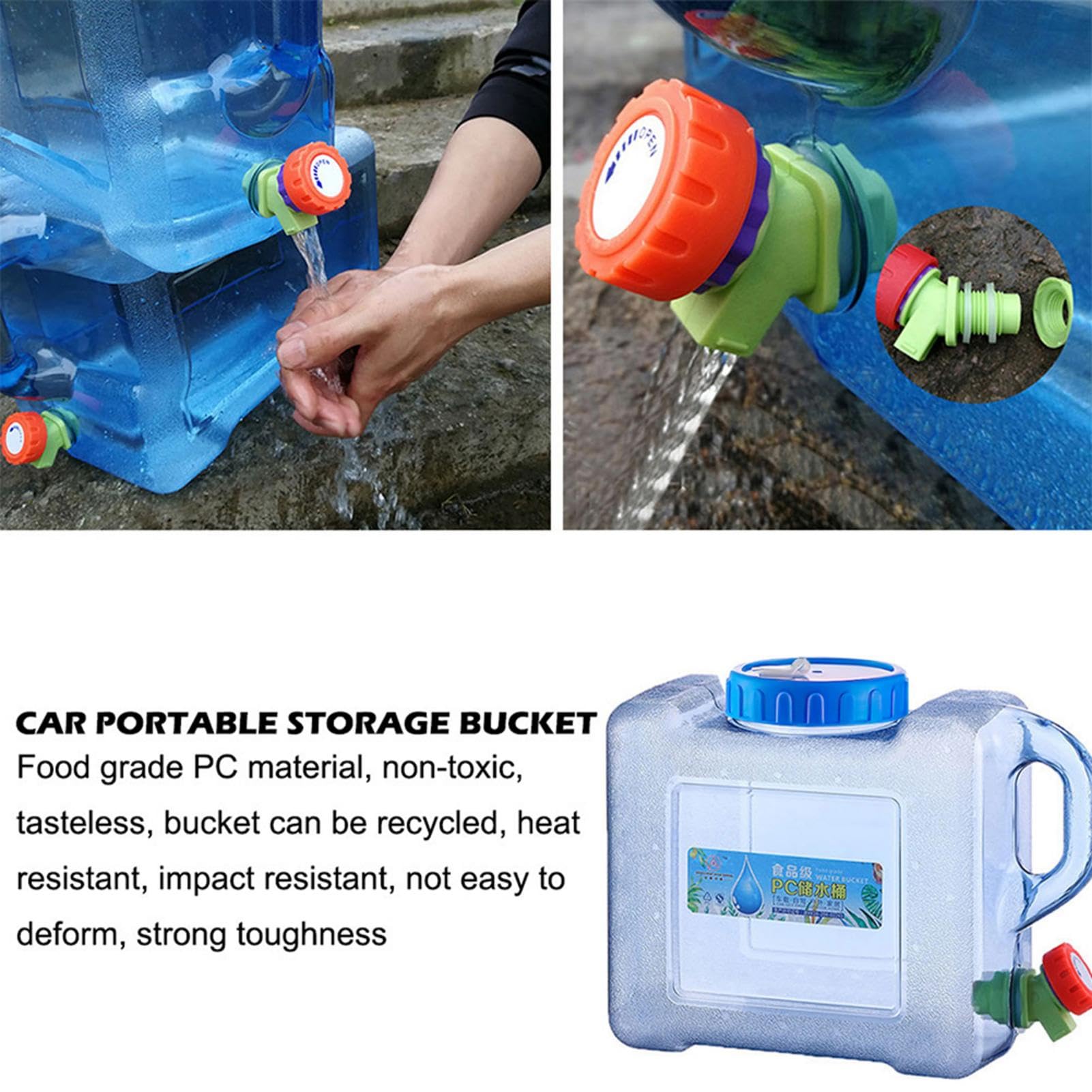 Contenitore Per Acqua Con Rubinetto, 5/8 Litri Tanica Per Acqua Con | Rubinetti, Tanica Per Acqua Da Campeggio, Secchio Per Acqua Con Maniglia, Serbatoio Per Acqua Potabile Per Cucina, campers, F