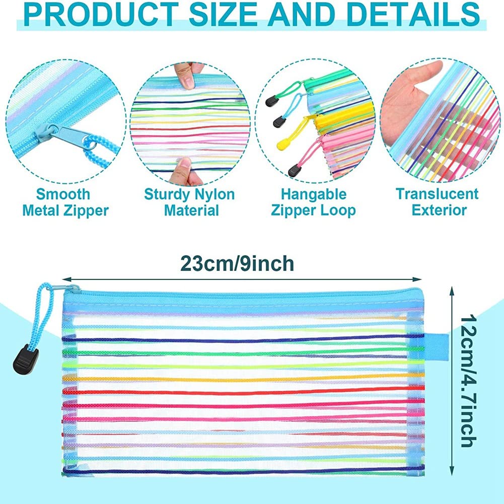 Paquete de 120 bolsas de con cremallera multicolor para lápices, bolsas de de viaje, bolsa de pequeña para oficina, escuela, accesorios de viaje, multicolor
