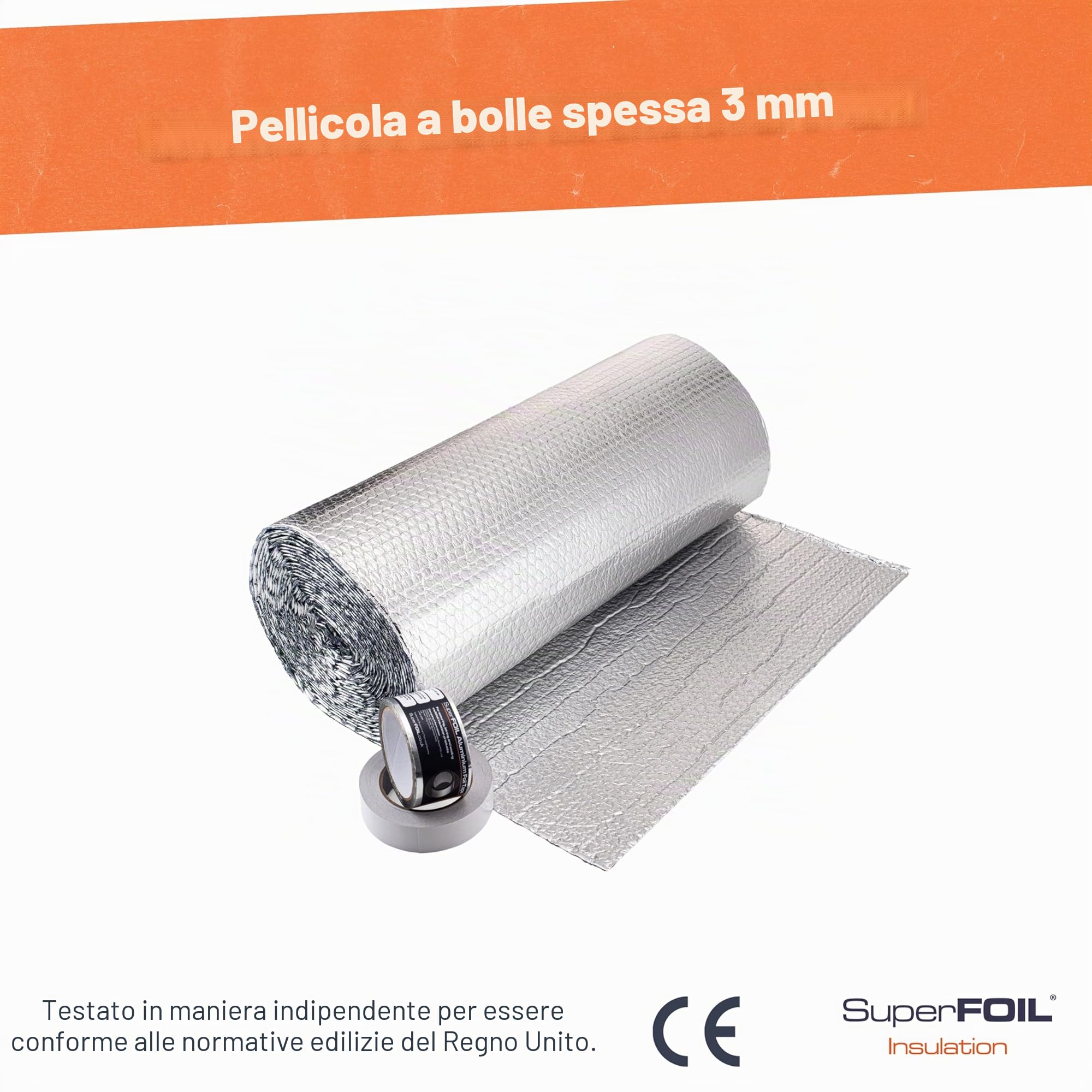 SuperFOIL Kit di Isolamento per Porte del Garage - Soluzione Fai-Da-Te per Risparmiare Energia - Isolamento Termico Durevole 3-in-1 con Barriera Riflettente e Barriera al Vapore