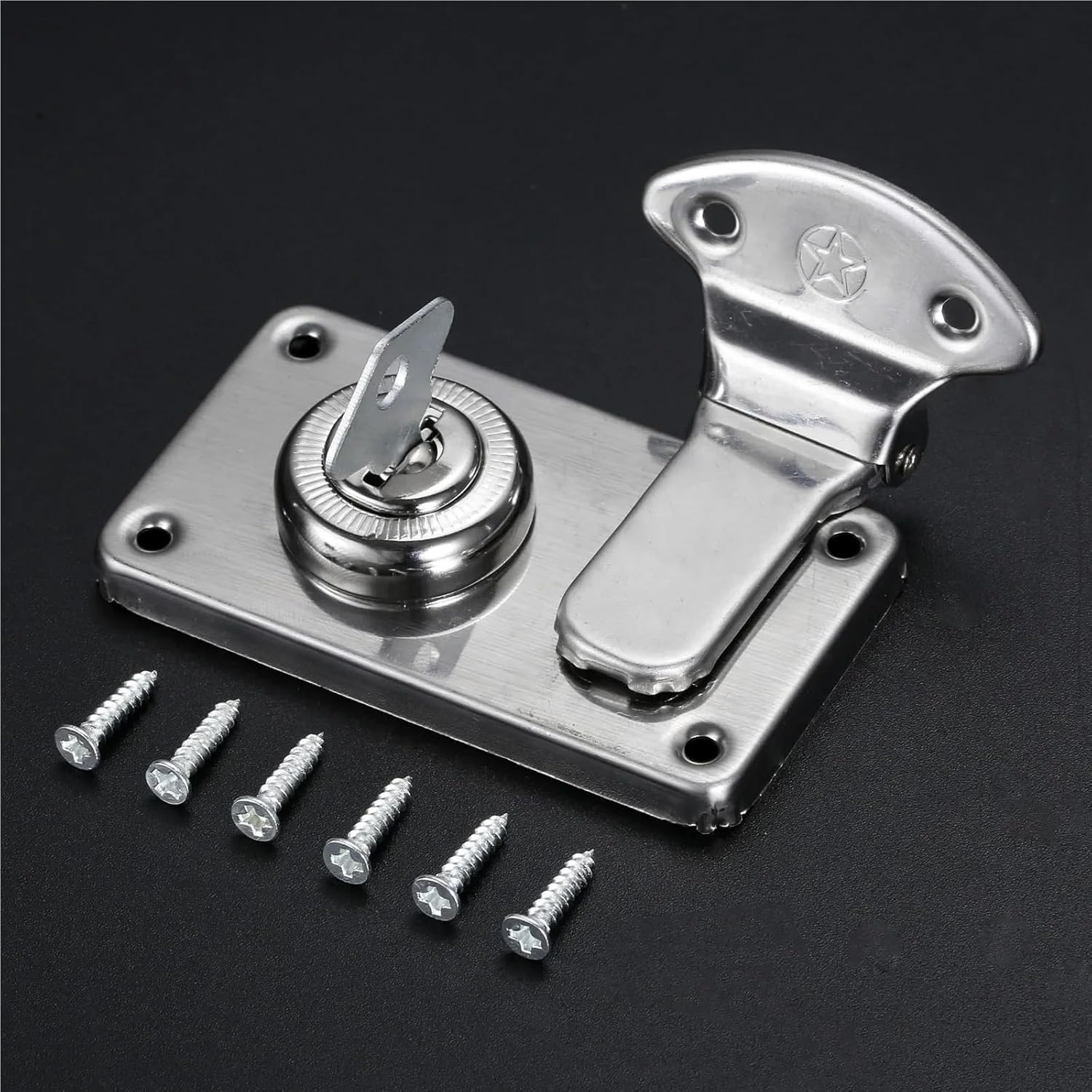 Vintage Metal Lock 73 * 41mm Buckles Toggle Hasp Clasp Hardware +Screw 2Pcs