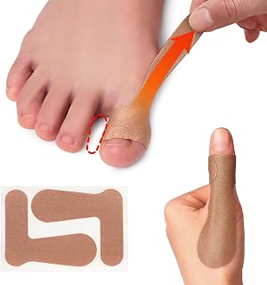 Turf Toe Brace for Big Toe - 10 Pack (20 PCS) Turf Toe Tape Injuries Adhesive Big Toe Straighteners - Elastic Turf Toe Straps for Women Men