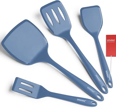 Silicone Spatula Set, 600°F Heat Resistant Silicone Spatula Turner Flipper for Cooking, Non Stick and Non Scratch Kitchen Ute