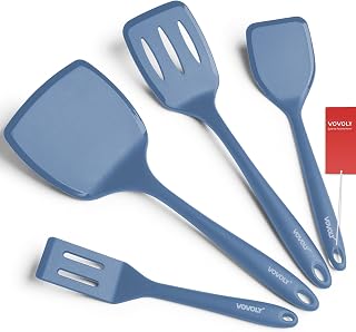 Silicone Spatula Set, 600°F Heat Resistant Kitchen Utensils, Starry Blue