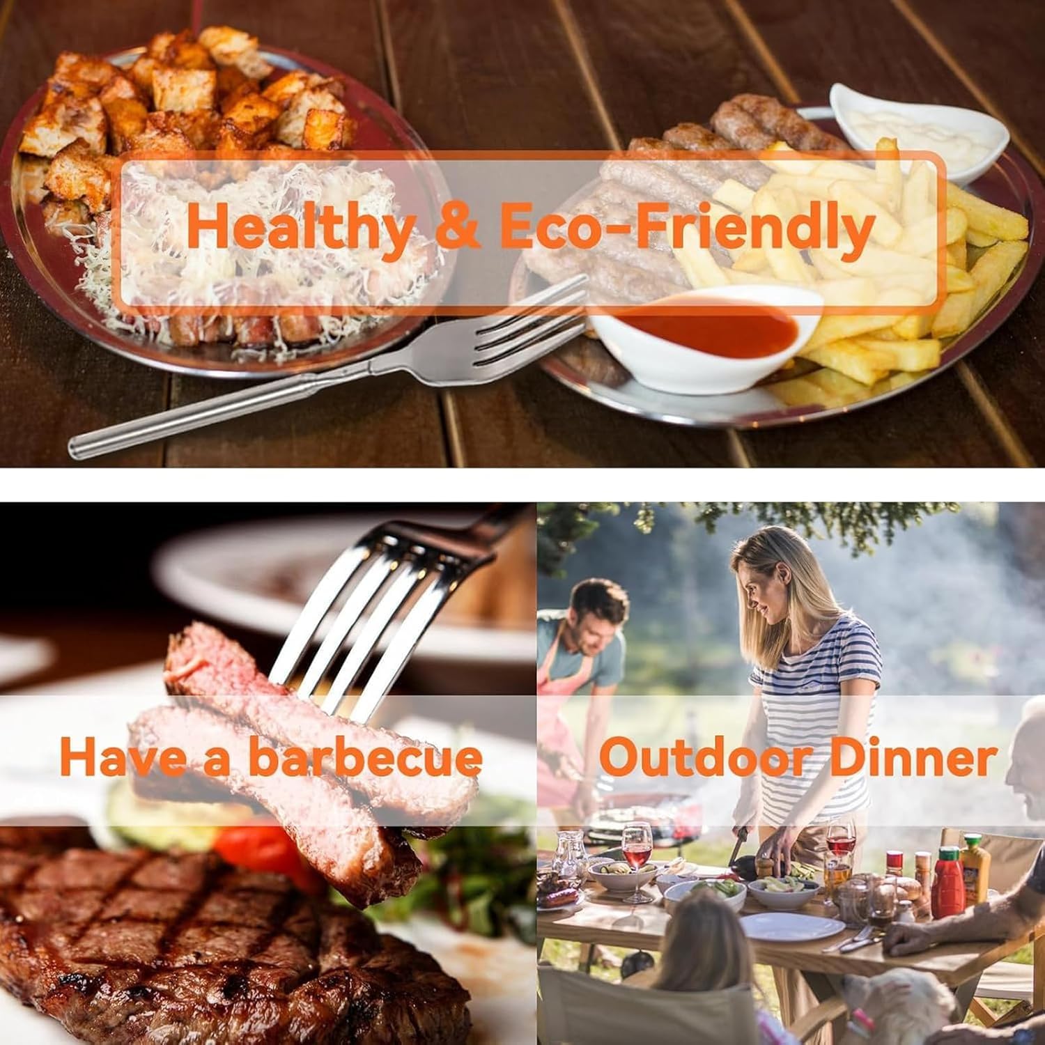 Extendable Forks,long fork,Stainless Steel Fork, Retractable Travel Fork,BBQ Forks Machine Washable for Dinner Pasta Dessert Salad Extended To 25 Inches,Shortest To 8.67 Inches (5)