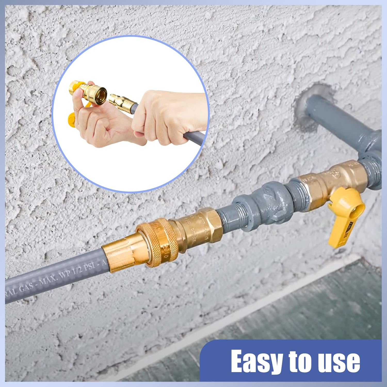 5249 Propane to Natural Gas Conversion Kit for Blackstone 28"/36" Griddle, 10 FT 3/8" ID Natural Gas Hose With 3/8" Female Flare Fitting for Tailgater, Rangetop Combo & Burner Stove, 1/2 PSI