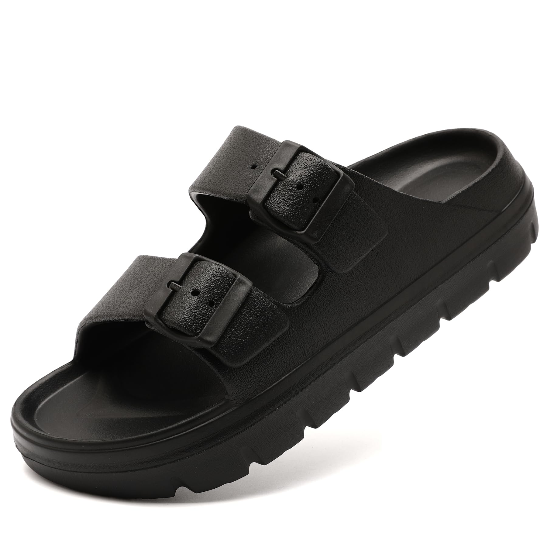Waysoland Sandalen Damen Sommer,Orthopädische Damen Bequeme Folien Dicke Sohlen Plattform Sandalen mit einstellbarer Schnalle und Ultra Kissen