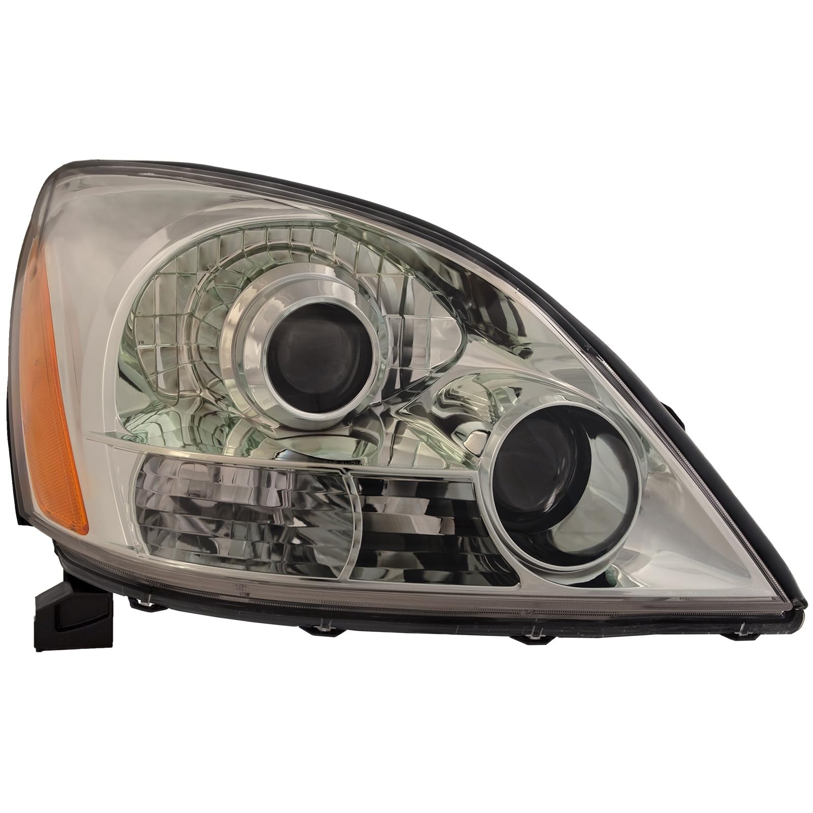 HEADLIGHTSDEPOT - Halogen Headlamp with Clear Lens and Chrome Housing For 2003-2009 Lexus GX-470 Models - Right Passenger Side