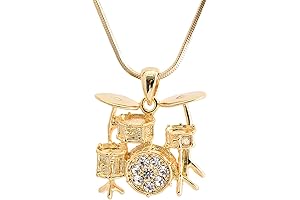 Crystal Miniature Drum Set Necklace