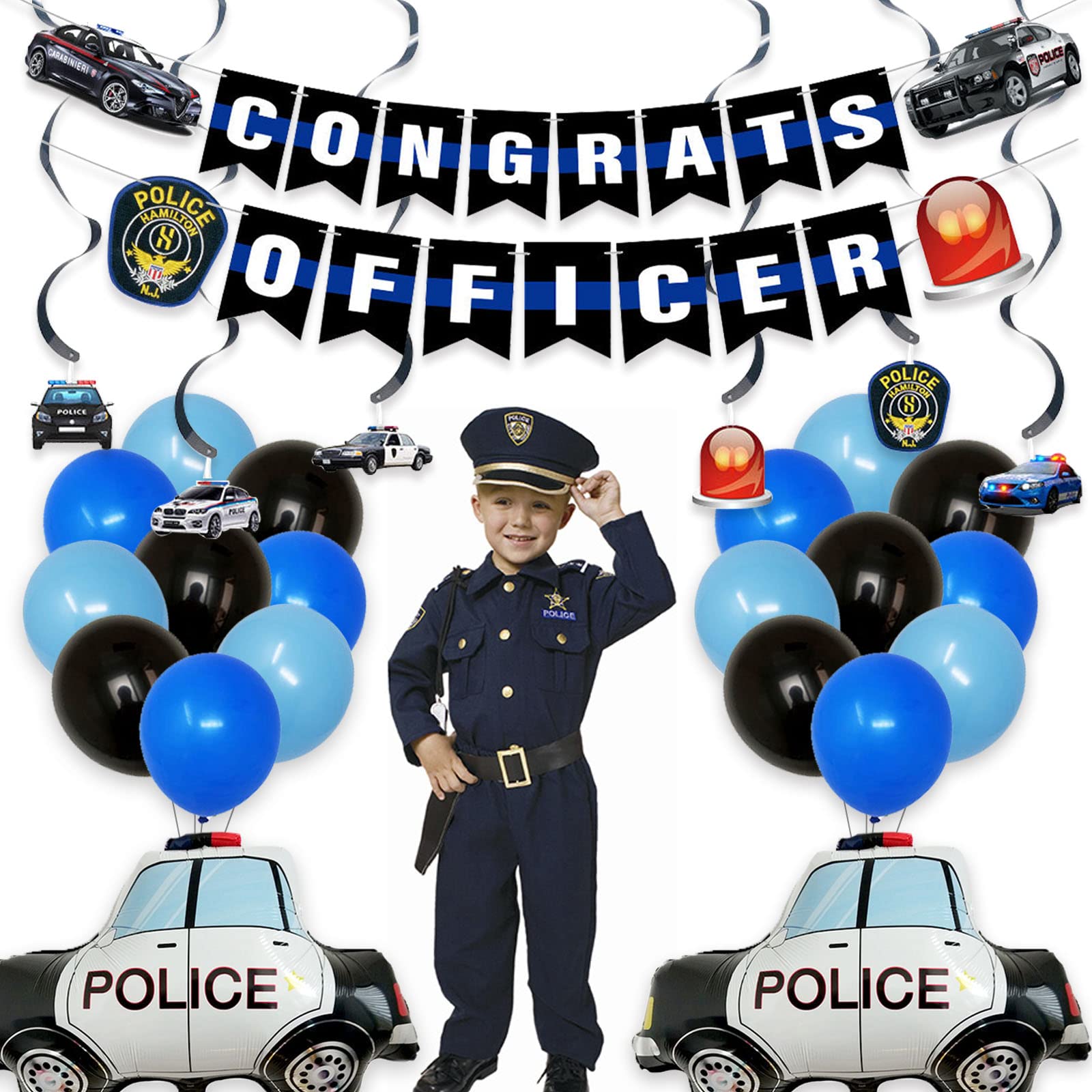 Striscione Gioco Polizia Vs Ladri | Decorazione Festa Bambini Con Props - Foto 6