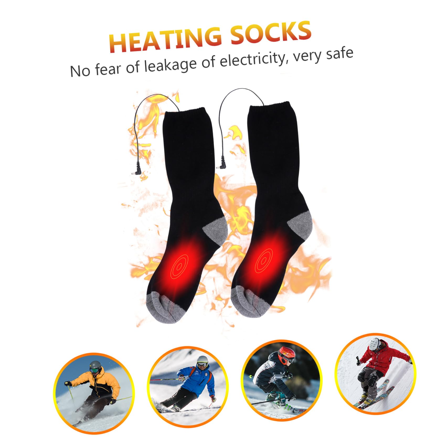 USB Beheizbare Wintersocken Atmungsaktiv und Komfortabel Waschmaschinenfest für Erwachsene und Outdoor Aktivitäten im Winter