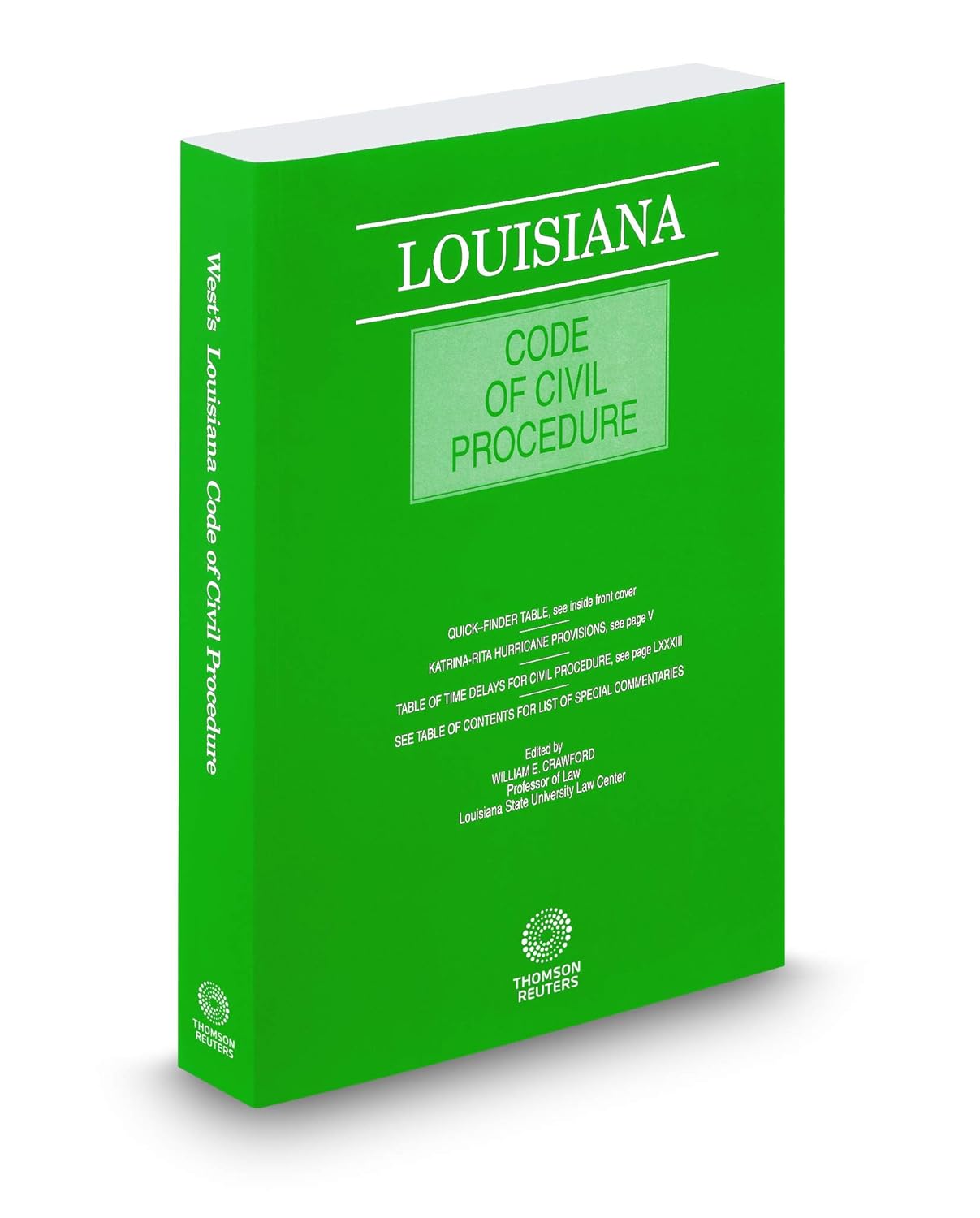 Louisiana Code of Civil Procedure, 2019 ed. 9780314699480 William E. Crawford Books