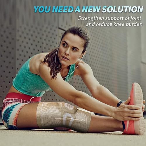 Miniatura 73 de NEENCA - Rodillera profesional de compresión, tecnología de punto horizontal, grado médico, para desgarro de menisco, ligamento anterior cruzado