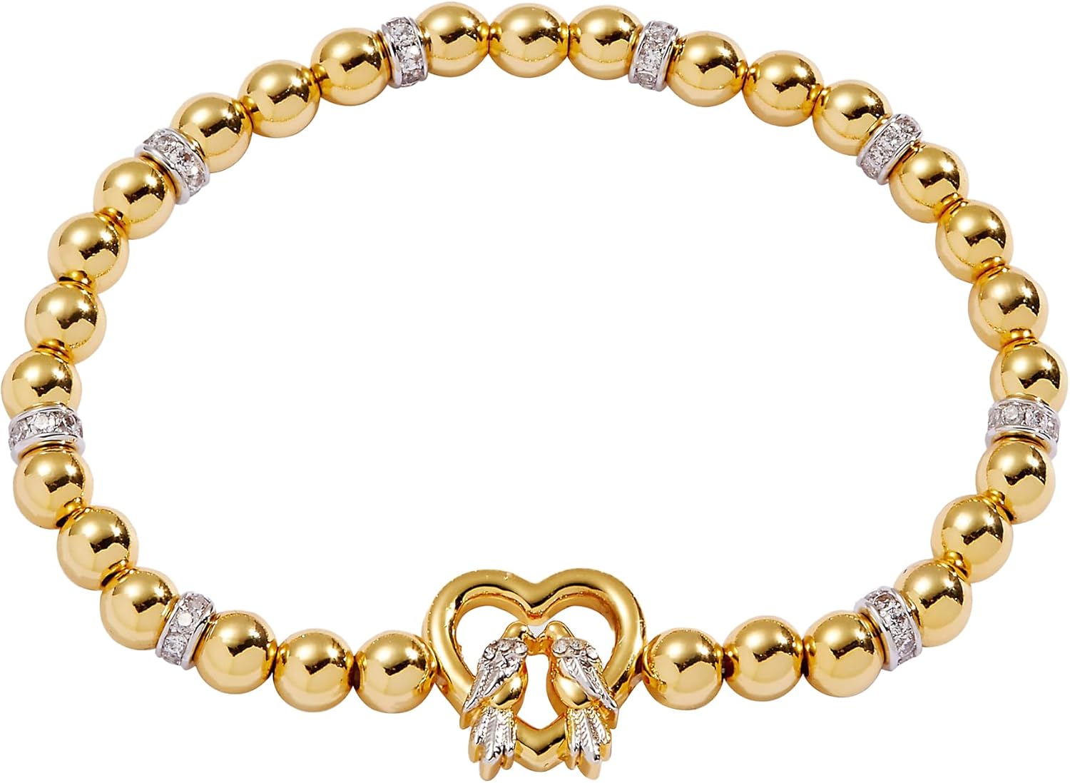 Alex and Ani Love Birds Stretch Beaded Bracelet